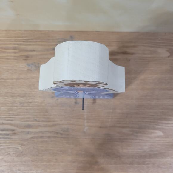 Vtg Handmade Wood Angel Stocking Holder Square Cut Nail Hand Painted Christmas - Picture 7 of 8